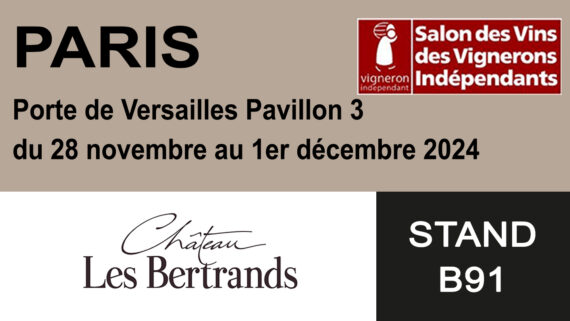 SALON DES VIGNERONS INDEPENDANTS DE PARIS PORTE DE VERSAILLES DU 28 novembre au 01er decembre 2024